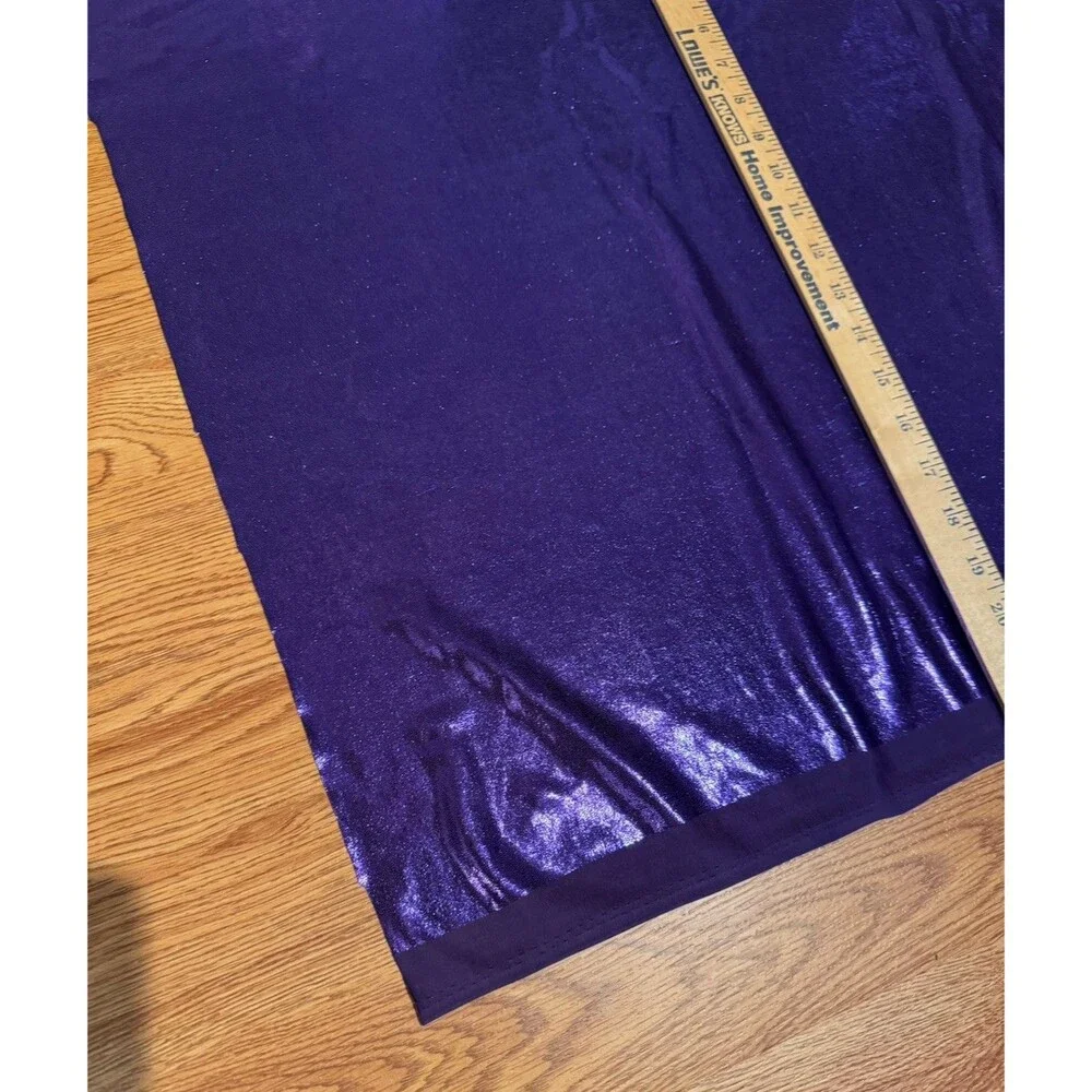 PURPLE FOIL SPANDEX COSTUME FABRIC STRETCH 58
